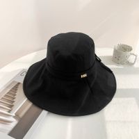 Fashion Simple Solid Color Wide-brimmed Sunscreen Hat Wholesale main image 4