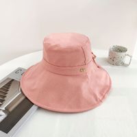 Fashion Simple Solid Color Wide-brimmed Sunscreen Hat Wholesale main image 5