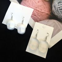 Creative Simple Baby Face Earrings Resin Drop Earrings main image 5