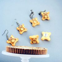 Creative Bear Biscuit Earrings Cute Bear Resin Drop Earrings main image 5