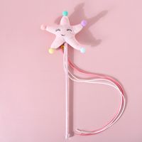 Cute Plush Toy Starfish Sun Flower Tassel Bell Cat Toy main image 2