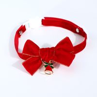 Velvet Butterfly Festival Cat Dog Rabbit Safety Buckle Adjustable Pet Bell Collar main image 5