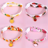 Big Round Pet Fruit Bell Adjustable Safety Buckle Cat And Dog Accessories Collar main image 1