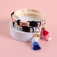 Pet Tassel Ethnic Style Anti-suffocation Bell Adjustable Double-layer Nylon Collar main image 5