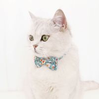 Pet Bow Daisy Sun Flower Adjustable Bell Cat Dog Collar Necklace main image 1