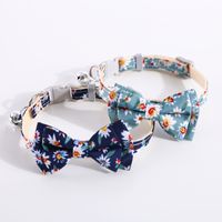 Pet Bow Daisy Sun Flower Adjustable Bell Cat Dog Collar Necklace main image 3