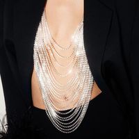 New Sexy Tassel Rhinestone Bra Body Chain Ladies Fashion Jewelry sku image 1