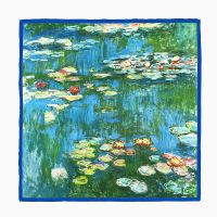53cm Monet Ölgemälde Serie Seerosen Im Teich Seiden Schal sku image 1