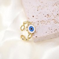 Creative Turkish Devil's Eye Ring Female Color Drop Oil Enamel Copper Ring sku image 1