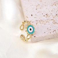 Creative Turkish Devil's Eye Ring Female Color Drop Oil Enamel Copper Ring sku image 4