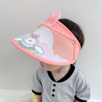 Children's Sunshade Anti-ultraviolet Empty Top Hat Cute Cartoon Butterfly Elastic Adjustment sku image 3