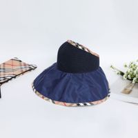 Fashion Contrast Color Large Brim Shade Foldable Sun Fisherman Hat Wholesale sku image 3