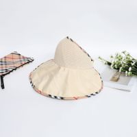 Fashion Contrast Color Large Brim Shade Foldable Sun Fisherman Hat Wholesale sku image 5