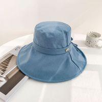 Sombrero De Protección Solar De Ala Ancha De Color Sólido Simple De Moda Al Por Mayor sku image 1