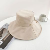 Fashion Simple Solid Color Wide-brimmed Sunscreen Hat Wholesale sku image 2