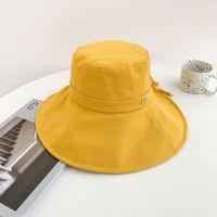 Fashion Simple Solid Color Wide-brimmed Sunscreen Hat Wholesale sku image 3