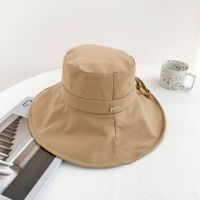 Sombrero De Protección Solar De Ala Ancha De Color Sólido Simple De Moda Al Por Mayor sku image 6