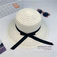 Fashion Contrast Color Foldable Big Brim Straw Hat Sun Hat sku image 3