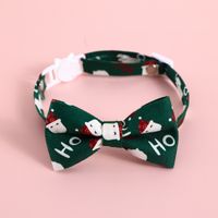 Christmas Plaid Bell Bow Tie Adjustable Cat Dog Safety Buckle Collar Accessories sku image 12