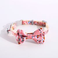 Pet Bow Daisy Sun Flower Adjustable Bell Cat Dog Collar Necklace sku image 1