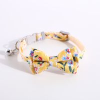 Pet Bow Daisy Sun Flower Adjustable Bell Cat Dog Collar Necklace sku image 2