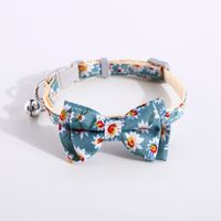 Pet Bow Daisy Sun Flower Adjustable Bell Cat Dog Collar Necklace sku image 3