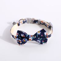 Pet Bow Daisy Sun Flower Adjustable Bell Cat Dog Collar Necklace sku image 4