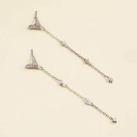 Temperament And Fashion Long 925 Silver Earrings sku image 1