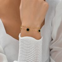 Simple Style Geometric 304 Stainless Steel 14K Gold Plated Acrylic In Bulk main image 2