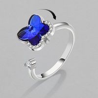 Fidget Spinner Ring Female Pansy Adjustable Thumb Copper Ring main image 1