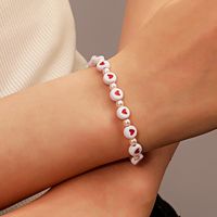 Bracelet Fait Main En Acrylique De Style Ethnique En Perles De Coeur De Couleur Bohème main image 3