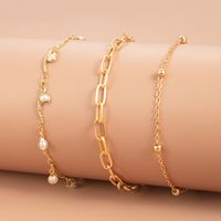 Simple Butterfly Anklet Tassel Angel Pendant Aircraft Chain Anklet Sets main image 3