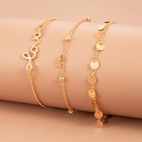 Simple Butterfly Anklet Tassel Angel Pendant Aircraft Chain Anklet Sets main image 4