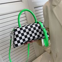 Checkerboard Messenger New Fashion Female Simple Portable Shoulder Bag24*12*8.5cm main image 1