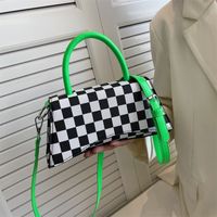 Checkerboard Messenger New Fashion Female Simple Portable Shoulder Bag24*12*8.5cm main image 2