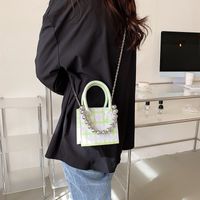 Spring Women's Fashion Contrast Color Plaid Hand-held Shoulder Bag 13*13*7cm main image 3