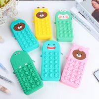 8.5*19.5*3.5cm Rodent Pioneer Bubble Pencil Bag Cute Cartoon Silicone Stationery Pencil Bag School Season Gift main image 1