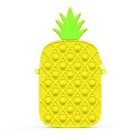 Cartoon Silicone Bubble Cute Pineapple Messenger Bag main image 1