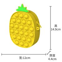 Porte-monnaie Mignon De Dessin Animé De Sac D'ananas À Bulles Mignon main image 5