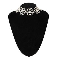 Simple Handmade Bead Black Flower Necklace main image 5
