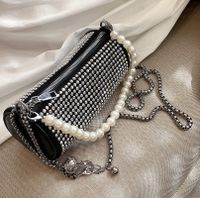 Diamond Female New Fashion Chain Messenger Cylinder Bag20*9*9cm sku image 2