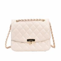 New Rhombus Embossed Braided Chain One-shoulder Small Square Bag 23*18*9cm sku image 1