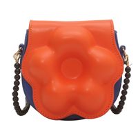 Mini-taschenfrauen Neue Kontrastfarbe Bump Messenger Bag 13 * 13 * 8cm sku image 4