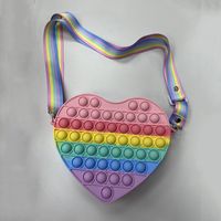 Cute Heart-shaped Bubble Shoulder Bag Fashion Bag sku image 1