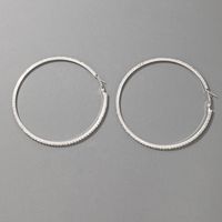 New Simple Diamond Irregular Large Circle Alloy Earrings main image 5