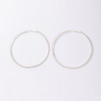 New Simple Diamond Irregular Large Circle Alloy Earrings main image 7