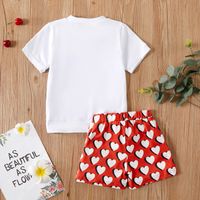 Ensemble Short Et T-shirt À Manches Courtes Pour La Saint-valentin D&#39;été 2022 Pour Enfants main image 3