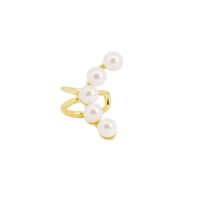 New Freshwater Pearl Ear Clips Copper Electroplating 14k Real Gold Earrings sku image 1