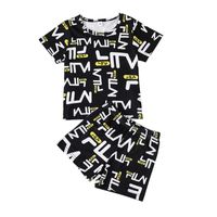 New Boys' Short-sleeved T-shirt Shorts Two-piece Suits Children's Casual Sportswear Suits sku image 10