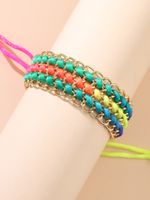 Simple Chinese Knot Color Gradient Chain Hand-woven Bracelet main image 1